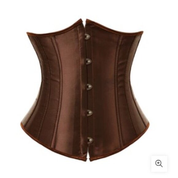 Other - brown satin underbust brown corset small-6xL